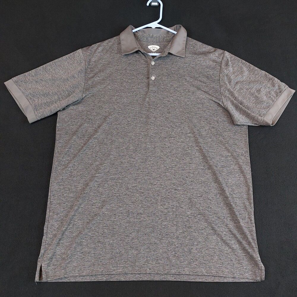 Callaway Polo Shirt Men's XL Grey Heather Golf Athletic Short Sleeves